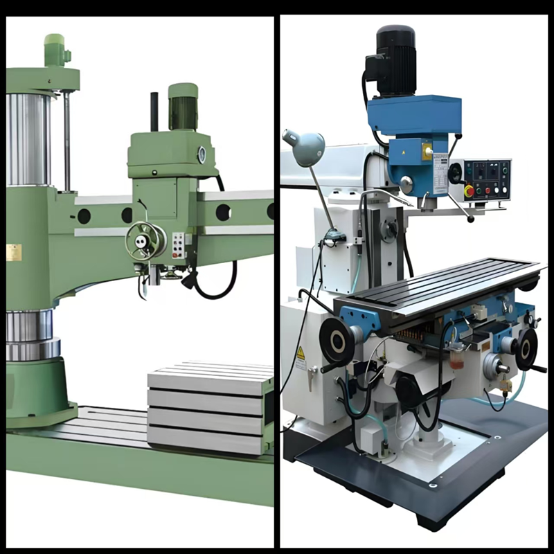 What are the differences between a milling machine and a drilling machine 